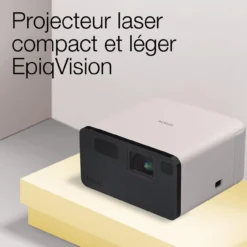 Projecteurs<Epson EF-21G, Mini projecteur laser, 1 000 lumens, Affichage jusqu’à 150 pouces, Google TV™ et haut-parleur Bluetooth, Portable