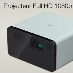 Projecteurs<Epson EF-21G, Mini projecteur laser, 1 000 lumens, Affichage jusqu’à 150 pouces, Google TV™ et haut-parleur Bluetooth, Portable