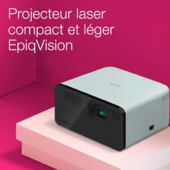 Projecteurs<Epson EF-21G, Mini projecteur laser, 1 000 lumens, Affichage jusqu’à 150 pouces, Google TV™ et haut-parleur Bluetooth, Portable