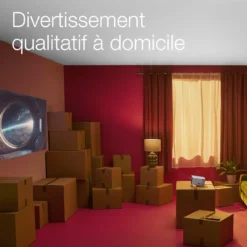 Projecteurs<Epson EF-21R, Mini projecteur laser, 1 000 lumens, Affichage jusqu’à 150 pouces, Google TV™ et haut-parleur Bluetooth, Portable
