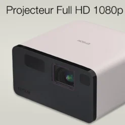 Projecteurs<Epson EF-21R, Mini projecteur laser, 1 000 lumens, Affichage jusqu’à 150 pouces, Google TV™ et haut-parleur Bluetooth, Portable