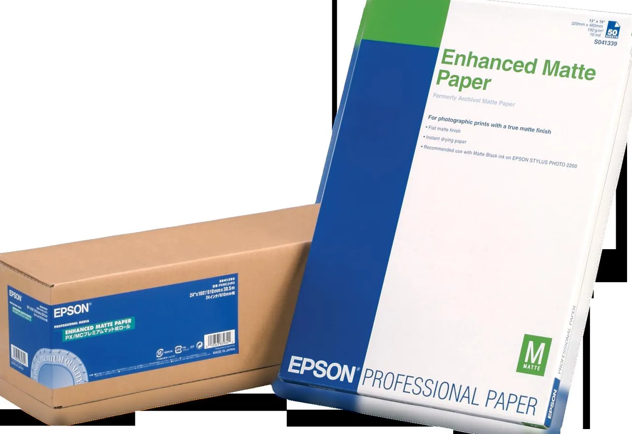 Papier<Epson Enhanced Matte Paper, 24" x 30,5 m, 189g/m2
