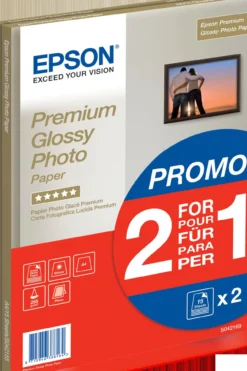Papier<Epson A4 Premium Glossy Photo Paper 255gsm, 30 sheets