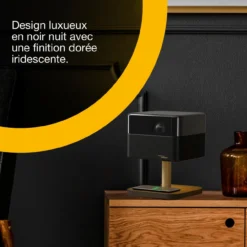 Projecteurs<Epson Lifestudio Flex Édition spéciale luxe — EF-73 Noir profond, Projecteur intelligent portable, Sound by Bose, Google TV, 4K Pro UHD, Chargement sans fil, Usage intérieur/extérieur, Garantie 5 ans*