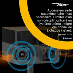 Projecteurs<Epson Lifestudio Flex Édition spéciale luxe — EF-73 Noir profond, Projecteur intelligent portable, Sound by Bose, Google TV, 4K Pro UHD, Chargement sans fil, Usage intérieur/extérieur, Garantie 5 ans*