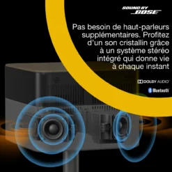 Projecteurs<Epson  Lifestudio Flex EF-71 blanc diamant, Projecteur portatif smart, Sound by Bose, Google TV, HD intégrale, Pied réglable, Usage intérieur/extérieur, Garantie 5 ans*