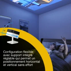 Projecteurs<Epson  Lifestudio Flex EF-71 blanc diamant, Projecteur portatif smart, Sound by Bose, Google TV, HD intégrale, Pied réglable, Usage intérieur/extérieur, Garantie 5 ans*