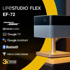 Projecteurs|Dernières Offres<Epson Lifestudio Flex Plus EF-72, Projecteur Smart TV Portable 4K PRO-UHD, 3LCD x RGB-LED, Sound by Bose, Google TV, Écran 150
