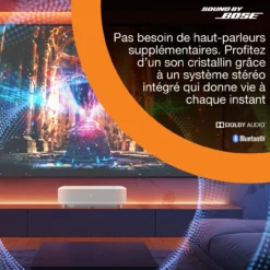 Projecteurs|Dernières Offres<Epson  Lifestudio Grand EH-LS670W diamant blanc, Projecteur laser intelligent à ultracourte focale, 4K PRO UHD, Sound by Bose, Google TV, taille d’image jusqu’à 120 pouces (305 cm), garantie de cinq ans*