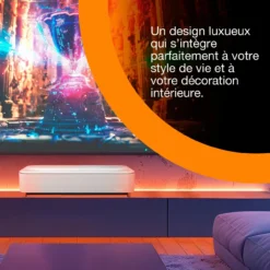 Projecteurs|Dernières Offres<Epson Lifestudio Grand Plus EH-LS970W, Blanc diamant, projecteur laser intelligent à ultracourte focale, résolution home cinéma 4K réelle, Sound by Bose, Google TV