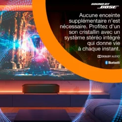 Projecteurs|Dernières Offres<Epson Lifestudio Grand Plus EH-LS970B, noir métallique, projecteur laser intelligent à ultracourte focale, résolution home cinéma 4K, Sound by Bose, Google TV