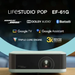 Projecteurs|Dernières Offres<Epson Lifestudio Pop EF-61G vert glacé, Projecteur portable qualitatif, Sound by Bose, Google TV, HD intégrale, Utilisation en intérieur/extérieur, Garantie de 5 ans*