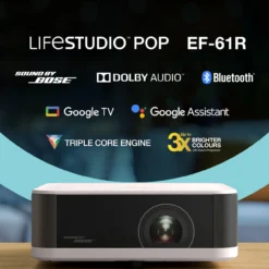Projecteurs|Dernières Offres<Epson Lifestudio Pop EF-61R quartz rose, Projecteur portable qualitatif, Son Bose, Google TV, HD intégrale, Utilisation en intérieur/extérieur, Garantie de 5 ans*
