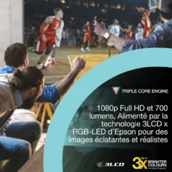Projecteurs|Dernières Offres<Epson Lifestudio Pop EF-61R quartz rose, Projecteur portable qualitatif, Son Bose, Google TV, HD intégrale, Utilisation en intérieur/extérieur, Garantie de 5 ans*