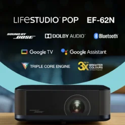 Projecteurs|Dernières Offres<Epson Lifestudio Pop Plus EF-62N, Projecteur portable qualitatif, Sound by Bose, Google TV, 4K Pro UHD, Utilisation en intérieur/extérieur, Garantie de 5 ans*