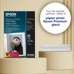 Papier<Epson Premium Glossy Photo Paper (130 x 180mm), 255gsm, 30 sheets