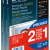 Papier<Epson Premium Glossy Photo Paper (100 x 150mm), 255gsm, 80 sheets