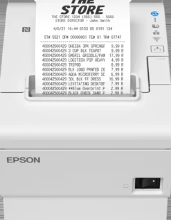 Imprimantes|Imprimantes Pour Points De Vente<Epson TM-T88VII (151A0): USB, Ethernet, Fixed Interface, PS, UK, White