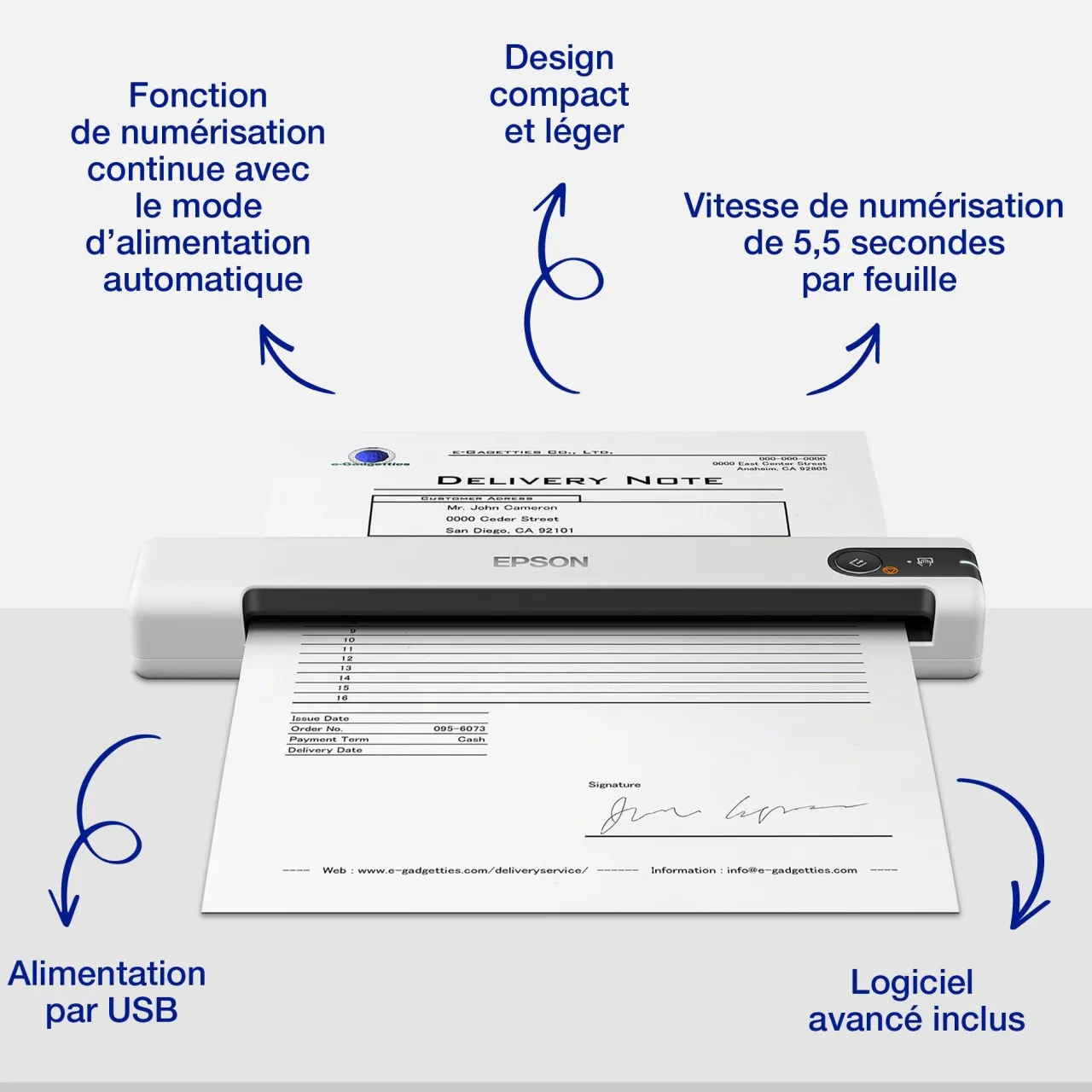 Scanners|Dernières Offres<Epson WorkForce DS-70