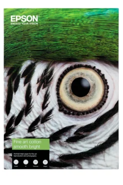 Papier<Epson Fine Art Cotton Smooth Bright II, A2 25 Sheets