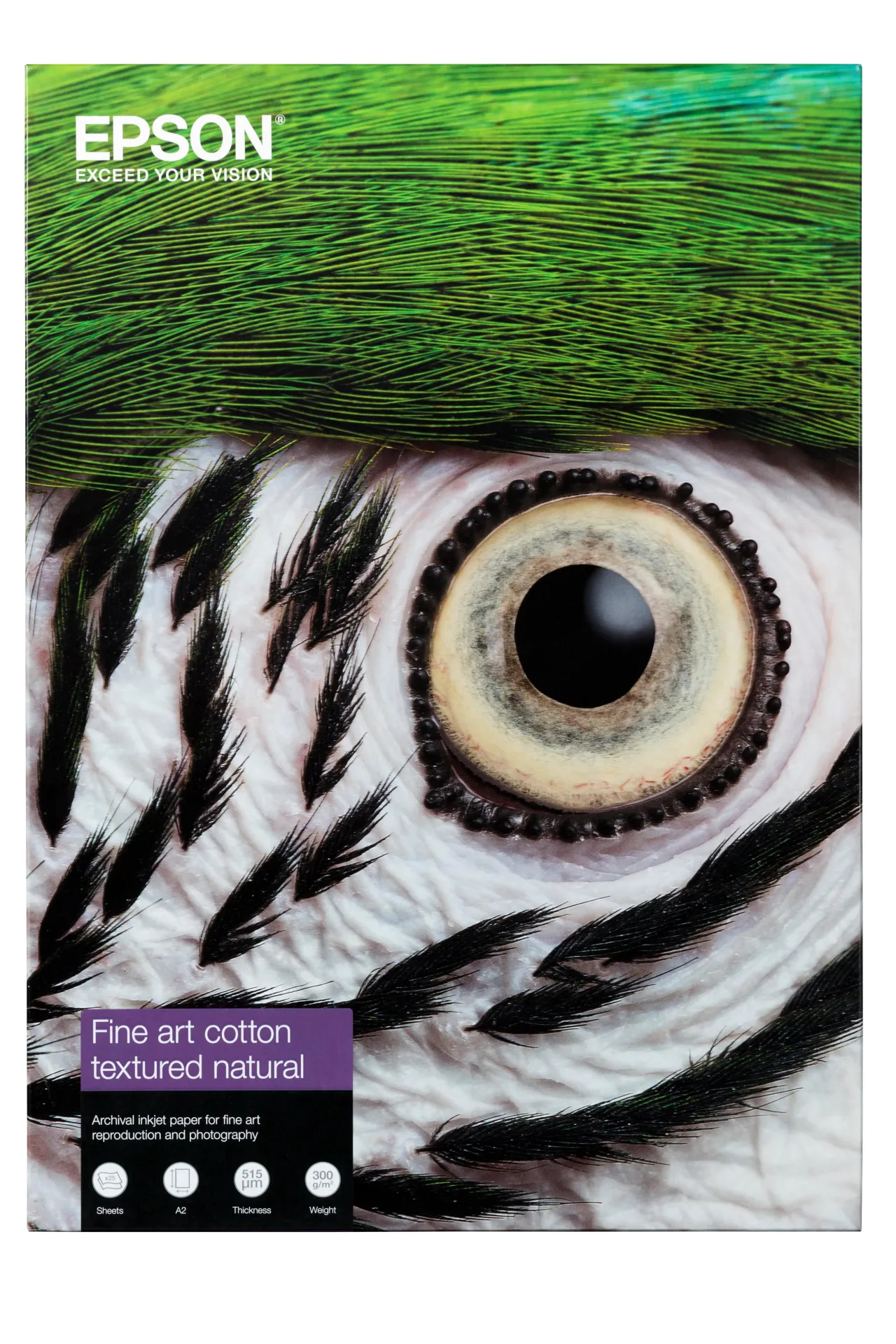Papier<Epson Fine Art Cotton Textured Natural II, A3+ 25 Sheets