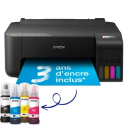 Imprimantes<Epson Imprimante A4 Wi-Fi EcoTank ET-1810 équipée de réservoirs d’encre, avec jusqu’à 3 ans d’encre inclus