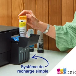 Imprimantes<Epson Imprimante A4 Wi-Fi EcoTank ET-1810 équipée de réservoirs d’encre, avec jusqu’à 3 ans d’encre inclus