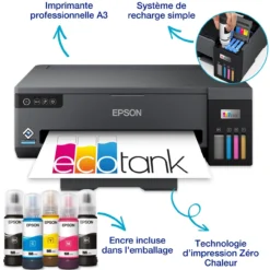Imprimantes<Epson Imprimante A3 Wi-Fi EcoTank ET-14100 équipée de réservoirs d’encre, avec jusqu’à 3 ans d’encre inclus*