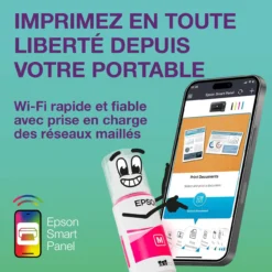 Imprimantes<Epson Imprimante A4 Wi-Fi et AirPrint EcoTank ET-1910 équipée de réservoirs d’encre, avec jusqu’à 3 ans d’encre inclus