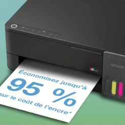 Imprimantes<Epson Imprimante A4 Wi-Fi et AirPrint EcoTank ET-1910 équipée de réservoirs d’encre, avec jusqu’à 3 ans d’encre inclus