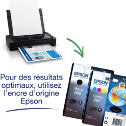 Imprimantes<Epson Imprimante Jet d’Encre A4 portable monofonction WorkForce WF-110W