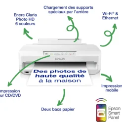 Imprimantes<Epson Imprimante Jet d’Encre A4 sans fil Expression Photo XP‑65