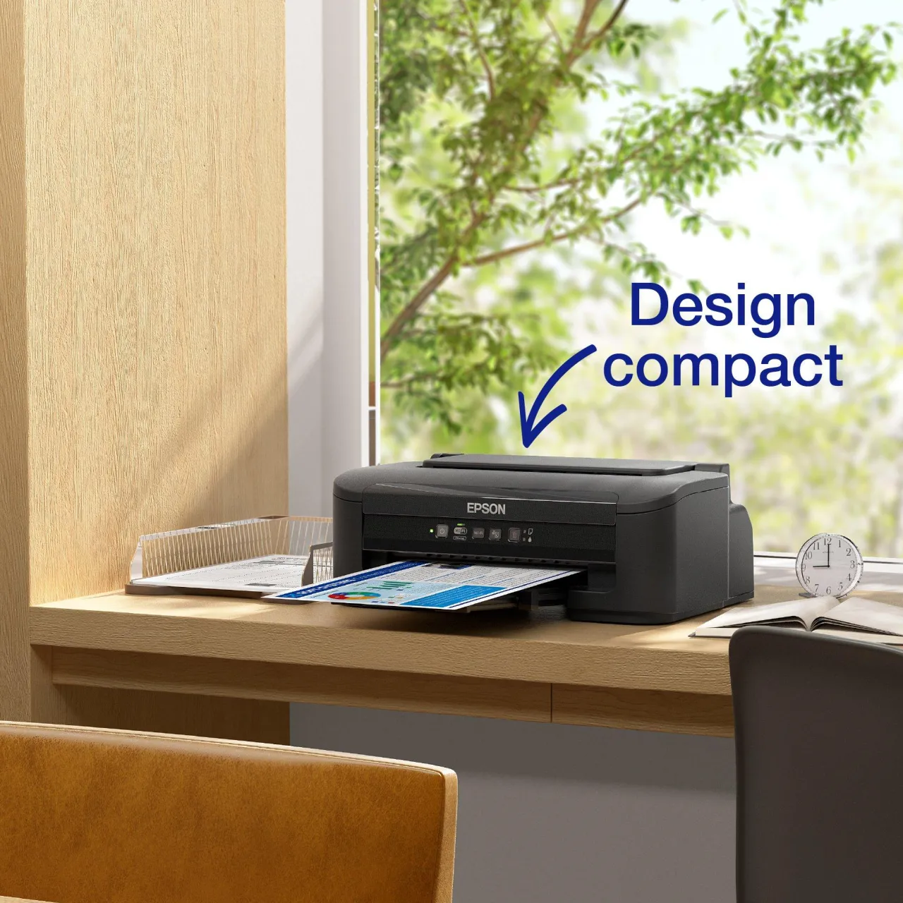 Imprimantes<Epson Imprimante Jet d’Encre A4 WorkForce WF-2110W avec connexion Wi-Fi et Ethernet