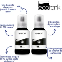 Imprimantes<Epson Imprimante monochrome A4 EcoTank ET-M1170 avec réservoir d’encre et Wi-Fi