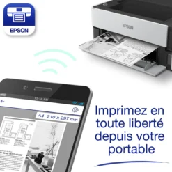 Imprimantes<Epson Imprimante monochrome A4 EcoTank ET-M1170 avec réservoir d’encre et Wi-Fi