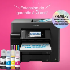 Imprimantes<Epson Imprimante multifonction A4 EcoTank ET-5850 avec Wi-Fi, réservoirs d’encre et fax