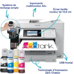Imprimantes<Epson Imprimante multifonction A3 EcoTank ET-16680 avec Wi-Fi, réservoirs d’encre, scanner, copie et fax