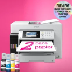 Imprimantes<Epson Imprimante multifonction A3 EcoTank ET-16680 avec Wi-Fi, réservoirs d’encre, scanner, copie et fax