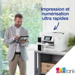 Imprimantes<Epson Imprimante multifonction A4 EcoTank ET-5880 avec Wi-Fi, réservoirs d’encre, scanner, copie et fax