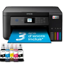 Imprimantes<Epson Imprimante multifonction A4 Wi-Fi EcoTank ET-2851 équipée de réservoirs d’encre, avec jusqu’à 3 ans d’encre inclus