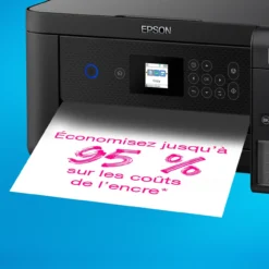 Imprimantes<Epson Imprimante multifonction A4 Wi-Fi EcoTank ET-2851 équipée de réservoirs d’encre, avec jusqu’à 3 ans d’encre inclus