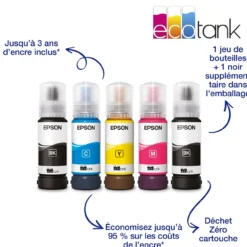 Imprimantes<Epson Imprimante multifonction A4 Wi-Fi EcoTank ET-2840 équipée de réservoirs d’encre, avec jusqu’à 3 ans d’encre inclus