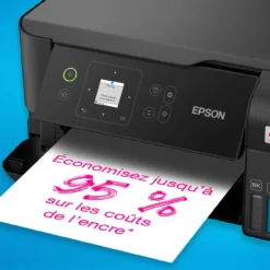 Imprimantes<Epson Imprimante multifonction A4 Wi-Fi EcoTank ET-2840 équipée de réservoirs d’encre, avec jusqu’à 3 ans d’encre inclus