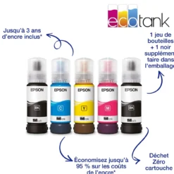 Imprimantes<Epson Imprimante multifonction A4 Wi-Fi EcoTank ET-4810 équipée de réservoirs d’encre, avec jusqu’à 3 ans d’encre inclus