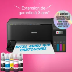 Imprimantes<Epson Imprimante multifonction A4 Wi-Fi EcoTank ET-2830 équipée de réservoirs d’encre, avec jusqu’à 3 ans d’encre inclus
