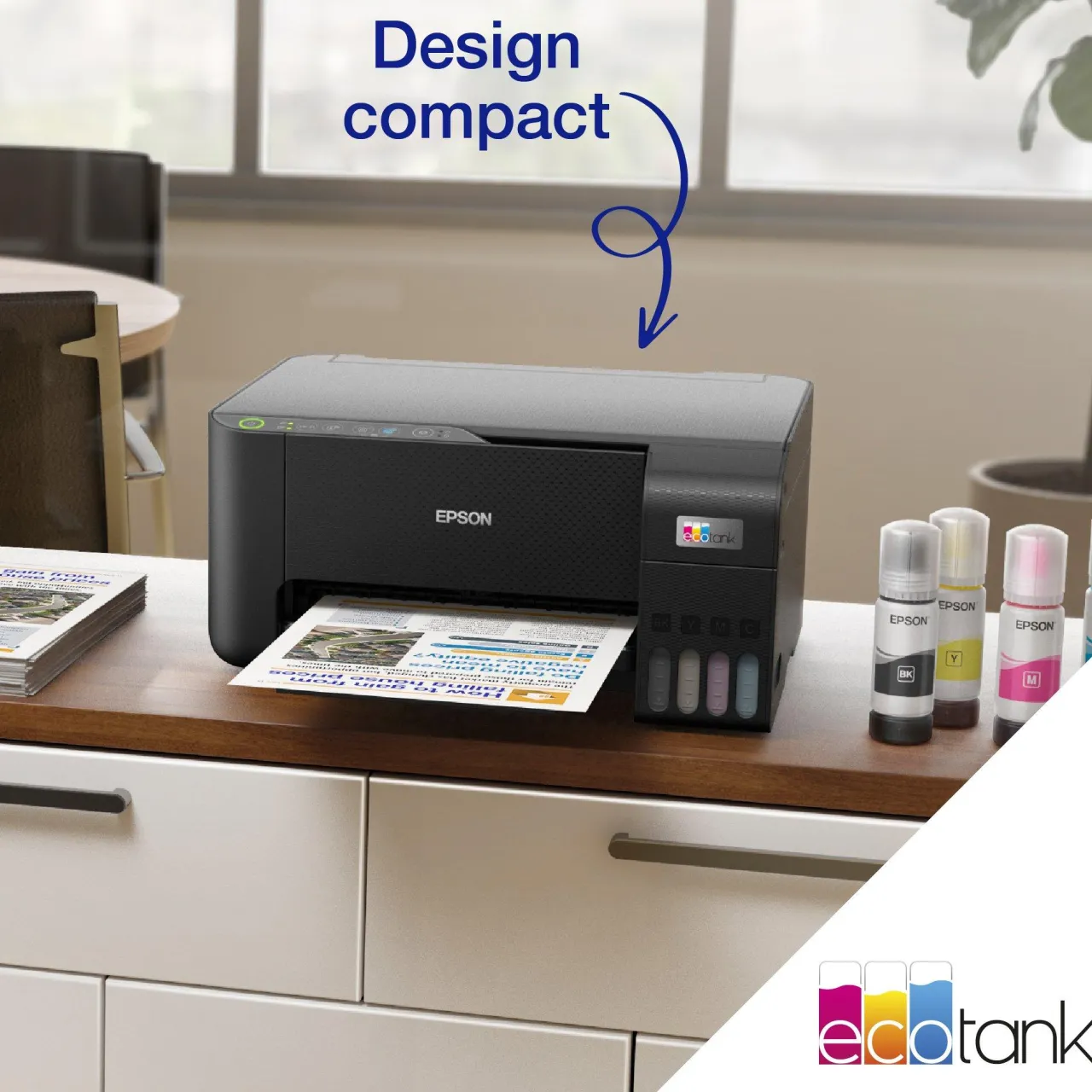 Imprimantes<Epson Imprimante multifonction A4 Wi-Fi EcoTank ET-2865 équipée de réservoirs d’encre, avec jusqu’à 3 ans d’encre inclus