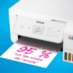 Imprimantes<Epson Imprimante multifonction A4 Wi-Fi EcoTank ET-2876 équipée de réservoirs d’encre, avec jusqu’à 3 ans d’encre inclus