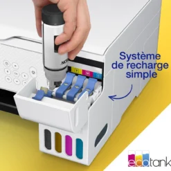 Imprimantes<Epson Imprimante multifonction A4 Wi-Fi EcoTank ET-2876 équipée de réservoirs d’encre, avec jusqu’à 3 ans d’encre inclus