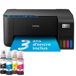 Imprimantes<Epson Imprimante multifonction A4 Wi-Fi EcoTank ET-2861 équipée de réservoirs d’encre, avec jusqu’à 3 ans d’encre inclus