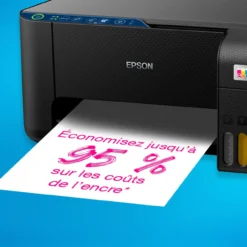 Imprimantes<Epson Imprimante multifonction A4 Wi-Fi EcoTank ET-2861 équipée de réservoirs d’encre, avec jusqu’à 3 ans d’encre inclus